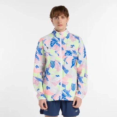 New Balance Men's Nyc Marathon Printed Sport Essentials Jacket In Multi