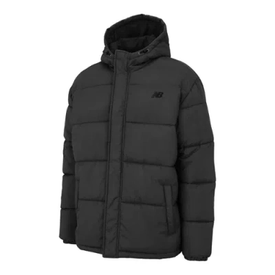 New Balance Men's Puffer Jacket In Black