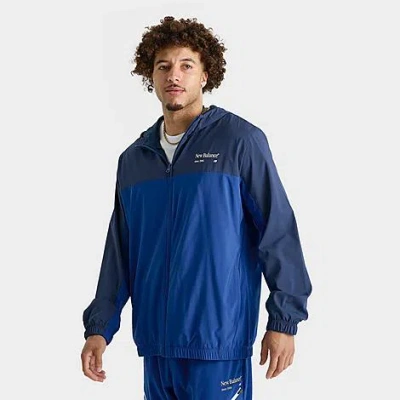 New Balance Men's Reimagined Woven Full-zip Jacket In Blue