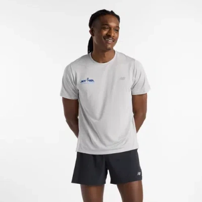 New Balance Men's Run For Life Athletics T-shirt In Grey
