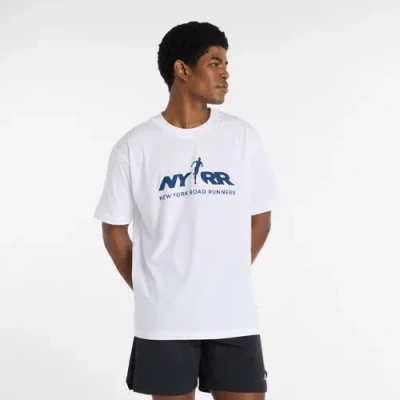 New Balance Men's Run For Life Graphics T-shirt In White