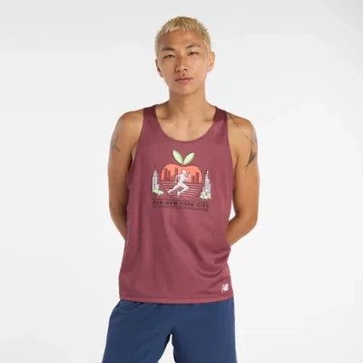 New Balance Men's Run For Life Singlet In Pink