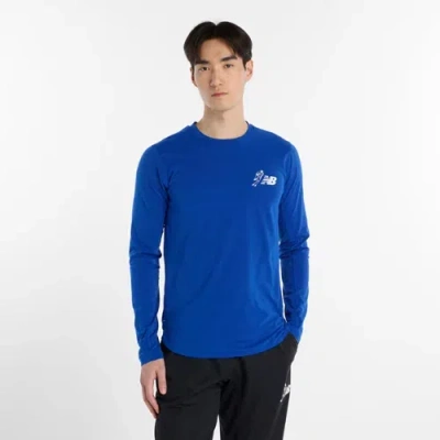 New Balance Men's Shohei Signature Performance Ls Top In Blue