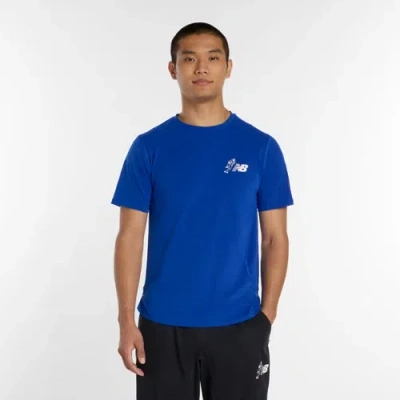 New Balance Men's Shohei Signature Performance Ss Top In Blue