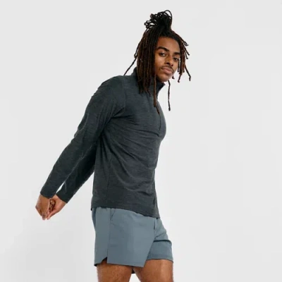 New Balance Men's Space Dye 1/4 Zip Shirt In Black