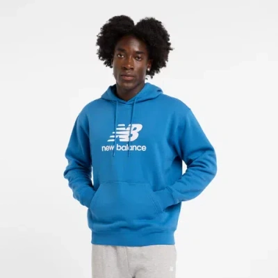 New Balance Men's Sport Essentials Fleece Logo Hoodie In Blue