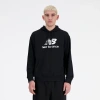 New Balance Sport Essentials Hoodie Men Black Cotton Fleece Long Sleeve Pullover In Black