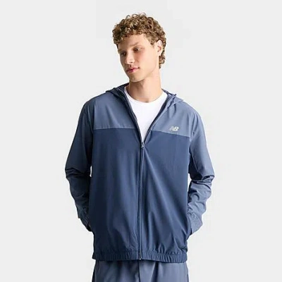 New Balance Men's Sport Essentials Woven Full-zip Jacket In Blue