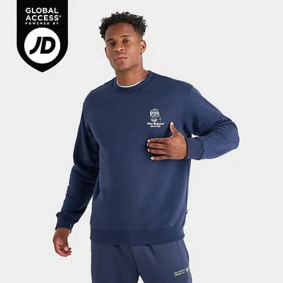 New Balance Men's Sports Club Shop Graphic Crewneck Sweatshirt In Blue