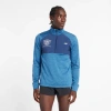 New Balance Men's United Airlines Half Heat Grid 1/2 Zip In Blue