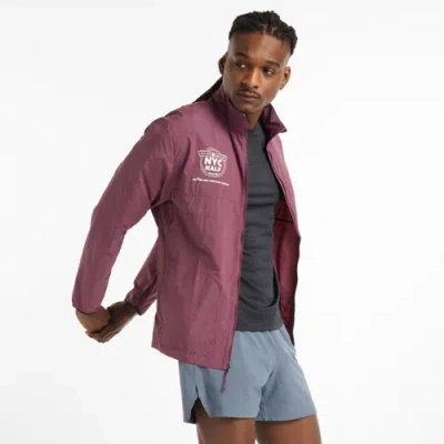 New Balance Men's United Airlines Nyc Half Athletics Packable Jacket In Purple