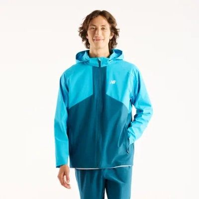 New Balance Men's Utility Stretch Woven Jacket In Blue