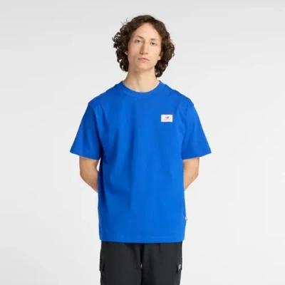 New Balance Men's Woven Label T-shirt In Blue