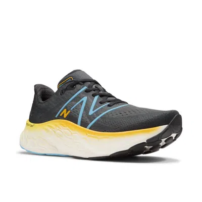 New Balance Men's X More V4 Sneakers In Black With Coastal Blue And Ginger Lemon