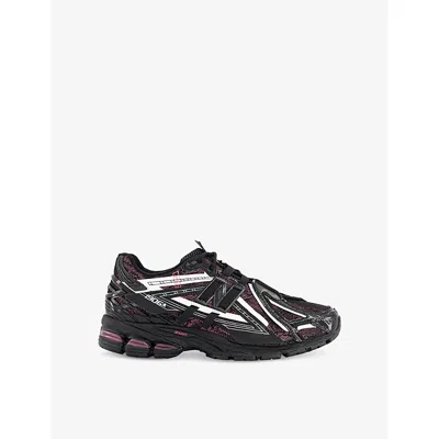 New Balance Mens Black White Pink 1906a Mesh Low-top Trainers