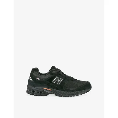 New Balance Mens Black Black Red 2002 Suede And Mesh Trainers In Multi