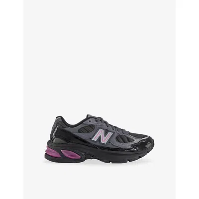 New Balance Mens Black Pink Heat Magnet 2010 Suede Trainers
