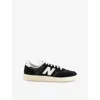 New Balance Mens T500 Suede Low-top Trainers Black Sea Salt