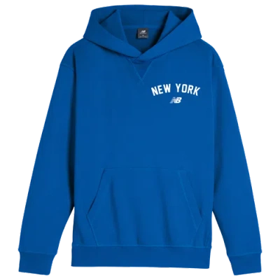 New Balance Mens Boston Heritage Hoodie In Blue