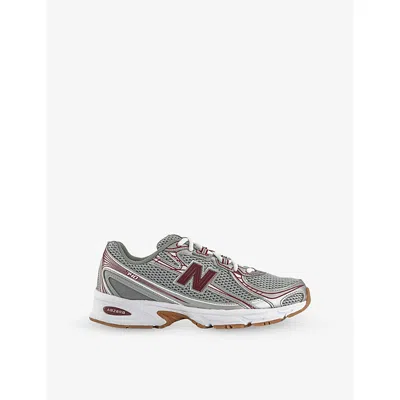 New Balance Mens Monarch Burgundy 740 V2 Mesh Low-top Trainers In Gray
