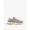 New Balance Mens Mushroom Seasalt 9060 Suede And Mesh Low-top Trainers In Nude