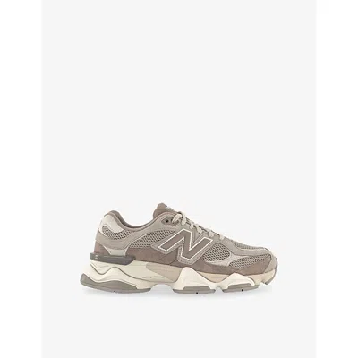 New Balance Mens Mushroom Seasalt 9060 Suede And Mesh Low-top Trainers In Nude