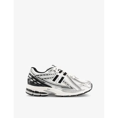 NEW BALANCE MENS NEW BALANCE 1906 BRAND-PATCH LEATHER AND MESH LOW-TOP TRAINERS