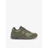 New Balance Army Green Suede And Mesh 2002r Sneakers In Green