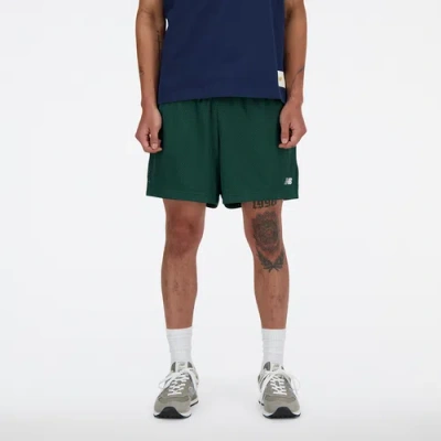 New Balance Mesh 5" Short In Nightwatch Green, Men's At Urban Outfitters