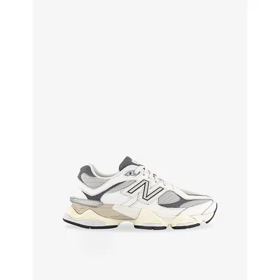 New Balance Mens Seasalt Castlerock 9060 Leather And Mesh Low-top Trainers In White