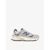 New Balance 9060 Leather And Mesh Sneakers In Concrete