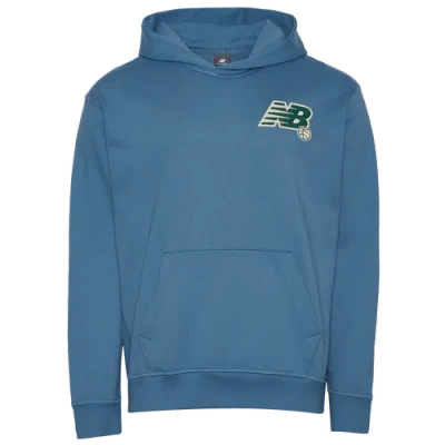 New Balance Relaxed League Hoodie In Heron Blue