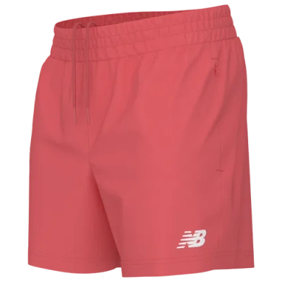 New Balance Mens  Athletics Stretch Woven 5" Shorts In Red/white