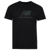 New Balance Mens  Essential Stacked Logo T-shirt In Tonal Black/black
