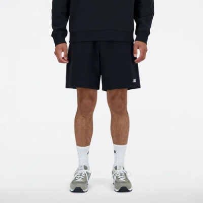 New Balance Mens  French Terry Shorts In Black/white