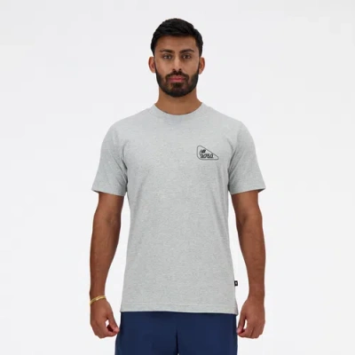 New Balance Mens  Hoops T-shirt In White/black