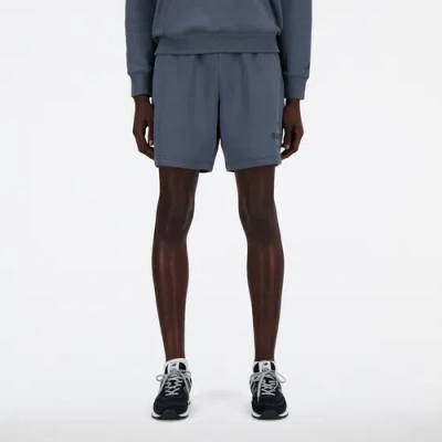New Balance Mens  Iconic Collegiate 7" Fleece Shorts In Graphite