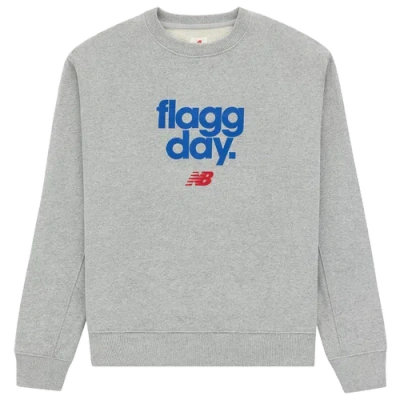 New Balance Mens  Made Flagg Day Fleece Crew In Gray