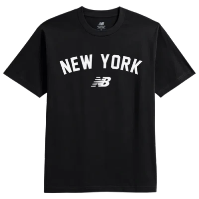New Balance Men's New York City Logo T-shirt In Black