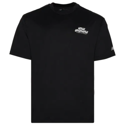 New Balance Mens  Run Energy T-shirt In Black