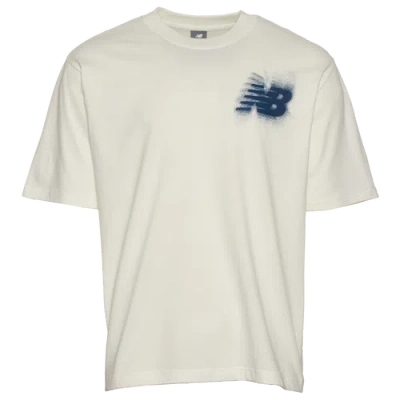 New Balance Mens  Schematic Blur T-shirt In White