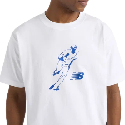 New Balance Mens  Shohei Always On Logo T-shirt In White/blue