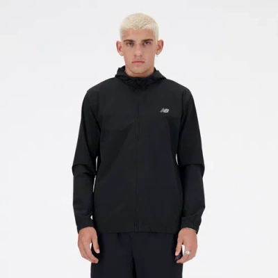 New Balance Mens  Woven Full-zip Jacket In Black