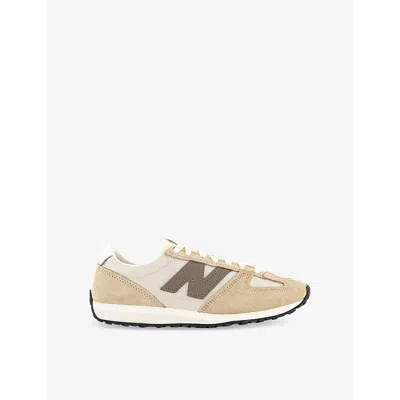 New Balance Mens 471 Mesh And Suede Low-top Trainers Oatmeal Brown