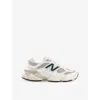 New Balance 9060 Leather And Mesh Low-top Sneakers In Sea Salt Marsh Green