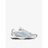 New Balance Mens Silver Metallic Off Whit 204l Leather And Mesh Trainers In Multi