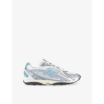 New Balance Mens Silver Metallic Off Whit 204l Leather And Mesh Trainers In Multi