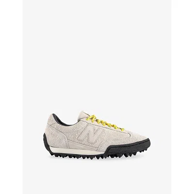 New Balance Mens Star Burst Sea Salt Gator Run Suede Trainers In White