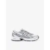 New Balance Mesh And Leather Sneakers In White Navy