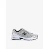 New Balance Mens Seasalt Castlerock 9060 Leather And Mesh Low-top Trainers In White Silver Black